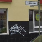 Siggi. Kunst und so - Grüß dich mei Guder. Street Art. Graffiti Coburg. JDE TDN CSW GDMG!