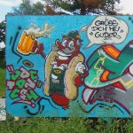 Wurstcase Szenario. Kunst und so - Grüß dich mei Guder. Street Art. Graffiti Coburg. JDE TDN CSW GDMG!
