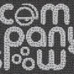 Pixel Art, Mosaik, Sticker, "Company Slow" Schrift inkl. Logo