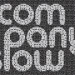 Pixel Art, Mosaik, Sticker, "Company Slow" Schrift